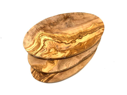 Oval Skärbräda i Olivträ – 30 cm