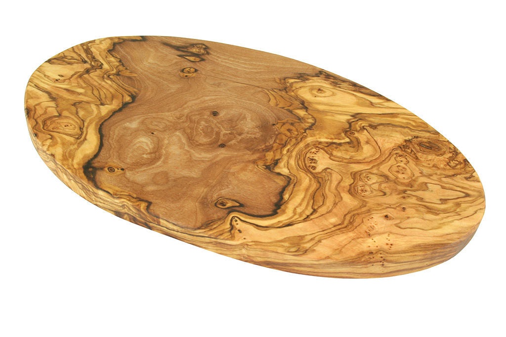 Oval Skärbräda i Olivträ – 30 cm