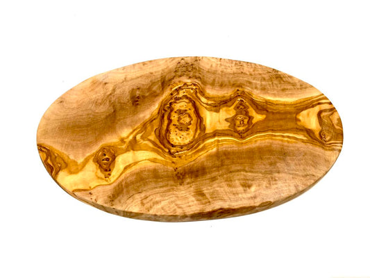 Oval Skärbräda i Olivträ – 30 cm